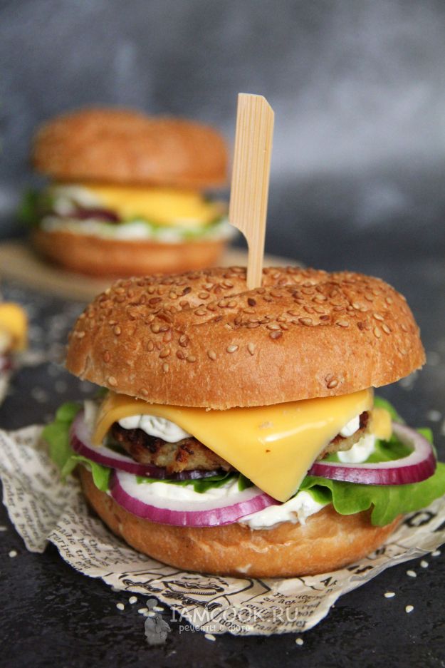 Бургер с грибами